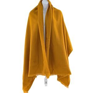 Sole Society Yellow Knit Scarf With Fringe